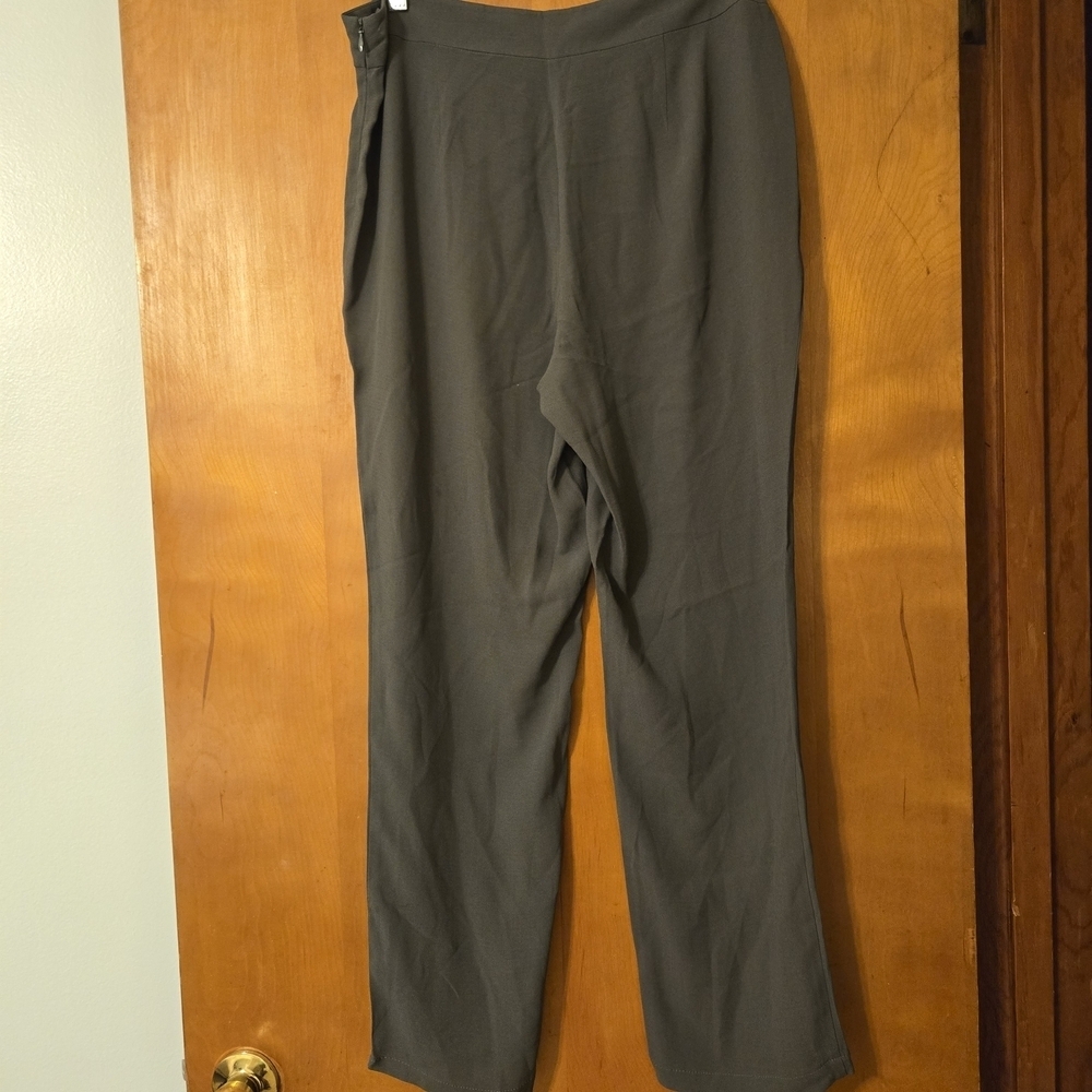 Eileen Fisher Gray Side Zip Straight Leg Pants Size M - Picture 2 of 3